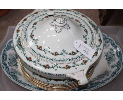 COLLECTION OF PLATES AND DINNER WARE
including Coalport, Kingsley, etc