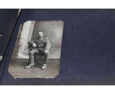 TWO POSTCARD ALBUMS 
also including portait photographs 