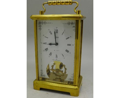A Schatz 8-day mantel timepiece, 13cm