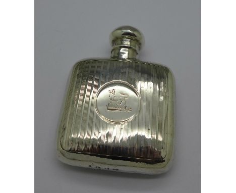 A small silver flask, Birmingham 1899