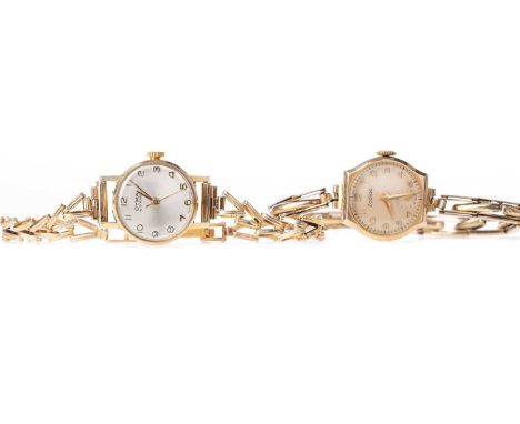 LADY'S CYMA NINE CARAT GOLD MANUAL WIND WRIST WATCH,along with a lady's Zodiac bracelet watch, 32.6g gross (2)