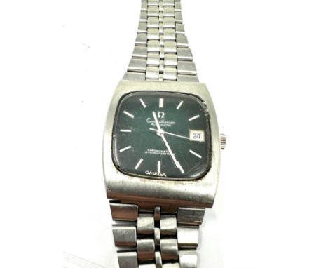 Vintage omega constellation automatic chronometer   gents wristwatch the watch is ticking strap needs pin 
