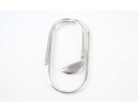 Vintage Stamped .925 Sterling Silver Novelty Golf Club Paperclip Bookmark (17g) 