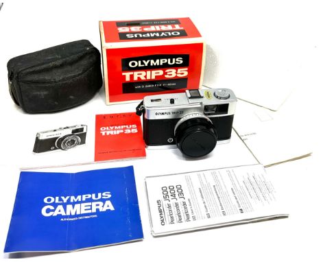 olympus trip 35 camera complete in box with booklets in good condition 