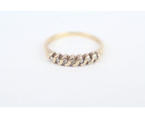 9ct gold diamond half eternity ring 