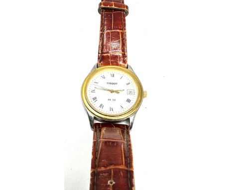 Gents quartz tissot pr 50 wristwatch the watch is ticking 