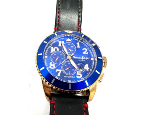 Gents swan edgar london  automatic chronograph wristwatch the watch is ticking 