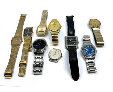 Selection of vintage &amp; later gents wrist watches all untested 