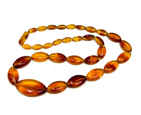 Vintage amber necklace weight 35g 