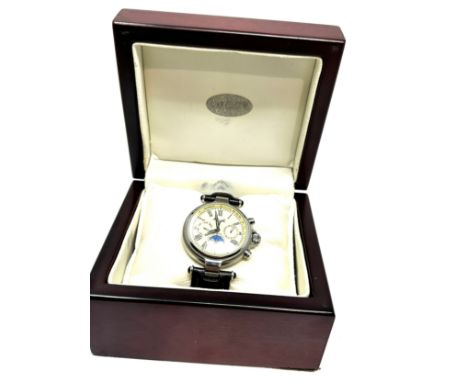 Gents kienzle the da vinci calendar chronograph automatic wristwatch with moon phase dial the watch is ticking boxed 
