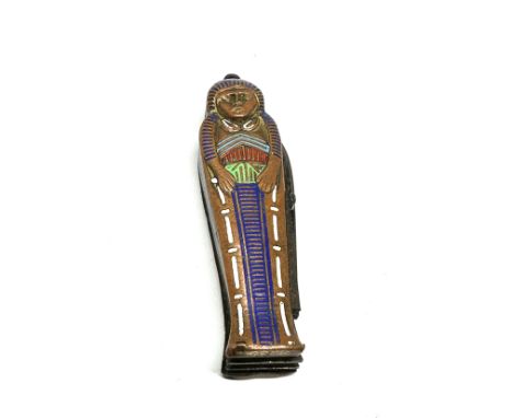 Vintage enamel egyptian revival pen knife 