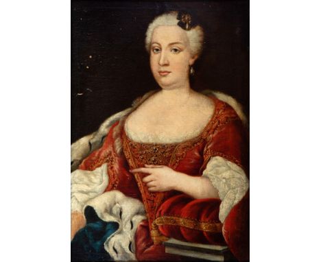Spanish school of the seventeenth century. Following models of JOSÉ VERGARA GIMENO (Valencia, 1726 - 1799). "Portrait of Quee