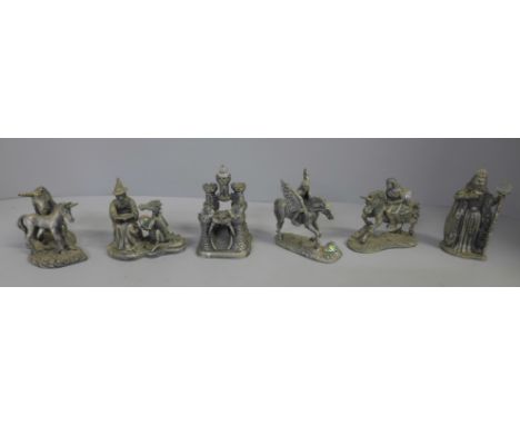 Six Myth and Magic figures, boxed 