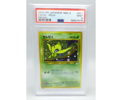 PSA 9 Celebi Japanese vintage Holo Pokemon card 