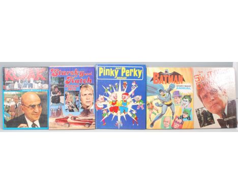 A collection of vintage retro original 1970's TV &amp; Film related annuals comprising Batman, The Six million Dollar Man, Pi