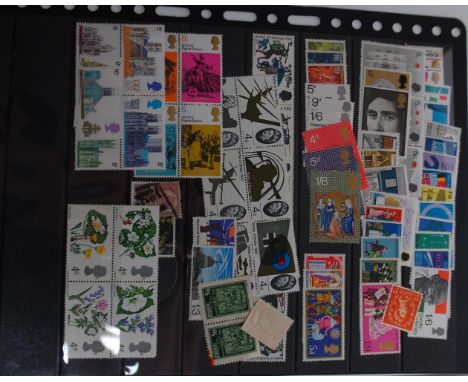 A collection of stamps to include Victorian and 19th century along with part sheets, postcards with stamps on, American posta
