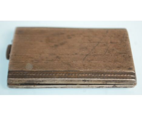 A silver hallmarked match / vesta case with engine turned decoration. Hallmarked for Frederick Field, Birmingham 1937. Total 