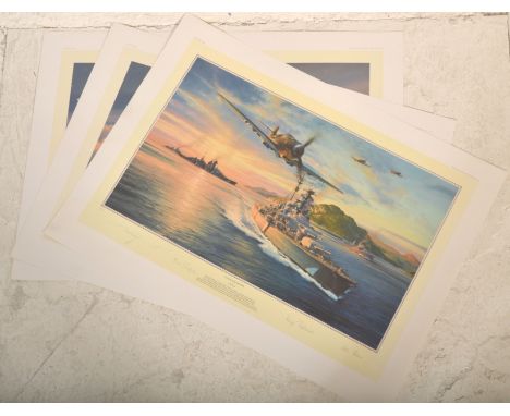 A group of three Robert Taylor signed military related prints to include two 'Viper Venom' signed by Michael R Borea and Gene