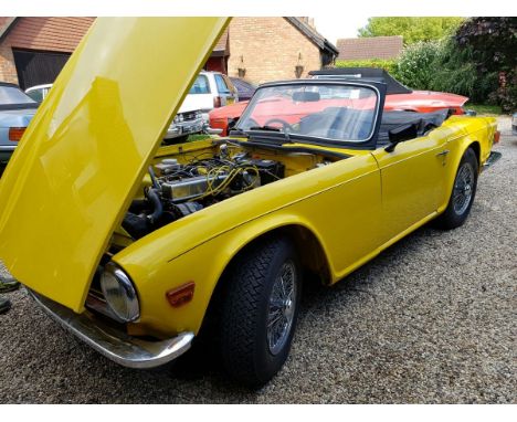 Triumph TR6 1973 with Overdrive - First registered in June 1973 is this UK model TR6 Fuel Injected with overdrive on its 4 sp