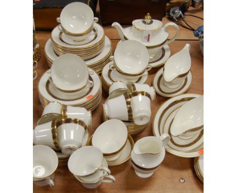 Royal Doulton Harlow pattern part dinner and tea service We are unable to assess every individual item.General condition good