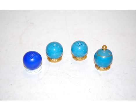 A set of four Royal Worcester porcelain cruets, circa 1900