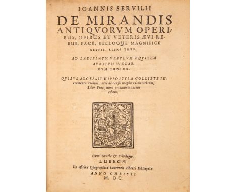 Lipsius, Justus: De Amphitheatro liber. In quo forma ipsa loci expressa &amp; ratio spectandi. Cum aeneis figuris. 2 Tle. in 