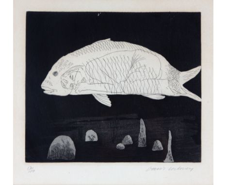 DAVID HOCKNEYThe Boy Hidden in a Fish (aus: Illustrations for Six Fairy Tales from the Brothers Grimm) 1969Aquatinta auf Veli