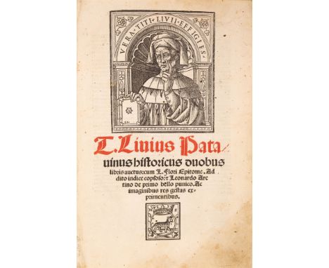 Livius, Titus: Duobus libris auctus. Cum L. Flori Epitome. Addito indice … &amp; Leonardo Aretino de primo bello punico. Vene