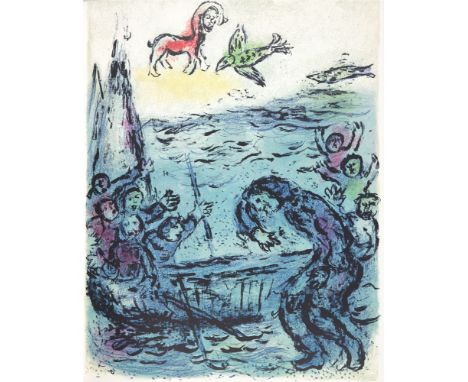 MARC CHAGALLHOMER: Die Odyssee. Von Vava Chagall autorisierte Ausgabe. 2 Bde. Stuttgart: Daco-Verlag 1989. 37,6 x 29,8 cm. Mi