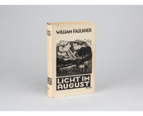 WILLIAM FAULKNERLicht im August. Roman. (Deutsch von Franz Fein). Berlin: Rowohlt 1935. 20,3 x 12,5 cm. 456 SS. Illustr. OrLn