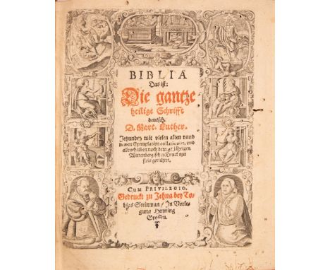 Biblia germanica. - Biblia das ist: Die gantze heilige Schrifft deutsch. Jetzunder mit vielen alten unnd newen Exemplarien co