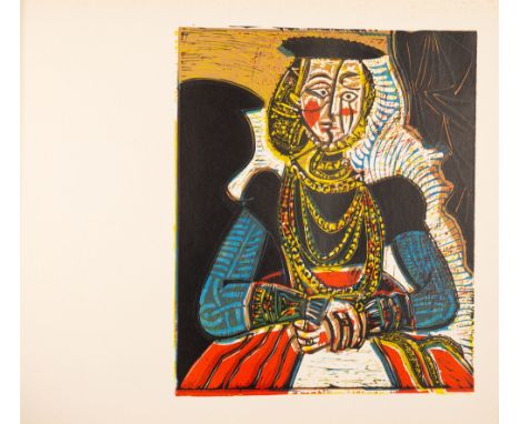 PABLO PICASSOWILHELM BOECK: Linolschnitte. Stuttgart: Hatje (1960). 31,7 x 38,3 cm. Mit 45 Farbtafeln. 8 Bll. Illustr. OrLn i