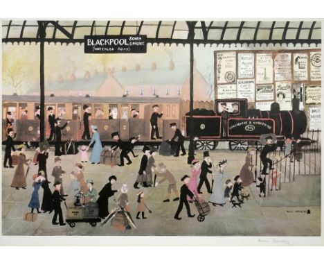 HELEN BRADLEY, BLACKPOOL SOUTH SHORE, LITHOGRAPH, SIGNED BY THE ARTIST IN PENCIL, 40 X 56CM AND ANOTHER 