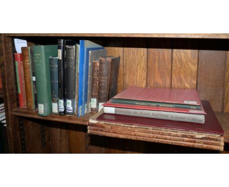 ONE SHELF OF MISCELLANEOUS BOOKS AND BINDINGS, 18TH C AND LATER 