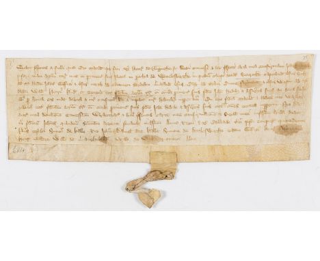 Kent, Willesborough.- Charter, I, Matilda wife of Henry of Hanynghea [?Hastingleigh] have granted and concede to John Rejaud 