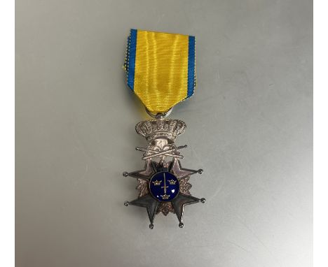 Sweden:&nbsp; Order of the Sword with Swords, silver, gold and enamel