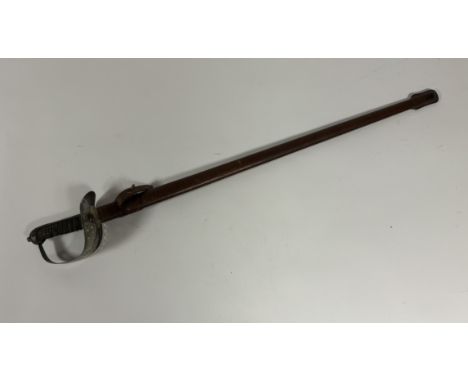 1897 Officer's pattern sword in leather scabbard