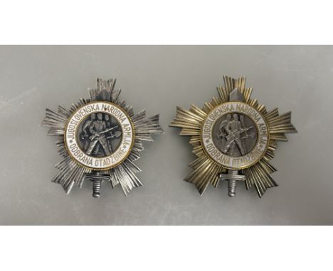 Yugoslavia: Order of teh People's Army, 2nd class and 3rd class breast stairs