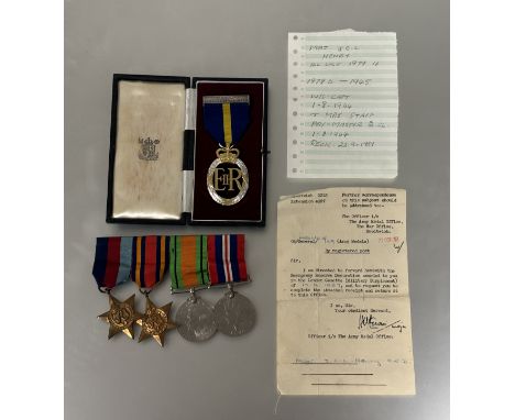 WWII group of five. Army Pay Corps 1939-45 Star, Burma Star, Defence medal, War medal 1939-45, these medals swing mounted tog
