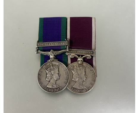 Royal Electrical Mechanical Engineers pair C.S.M. clasp, NORTHERN IRELAND,&nbsp; 24112540 CPL F.G. CAMPBELL REME ARMY LSGC (S