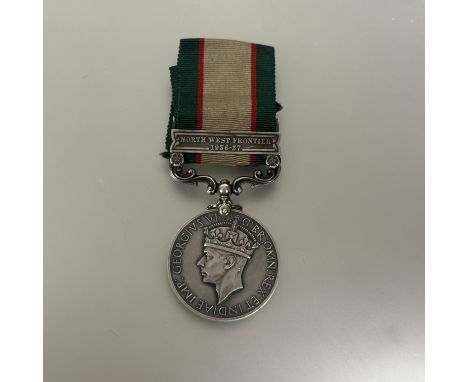 India General Service medal 1936-39, clasp North West Frontier 1936-37, 2322059 SGLN. C. WOOD. R. SIGNALS