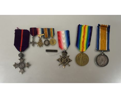 MBE group of four, The Most Excellent Order of the British Empire MBE (Militar) 1914 Star and Bar (unnamed copy, British War 