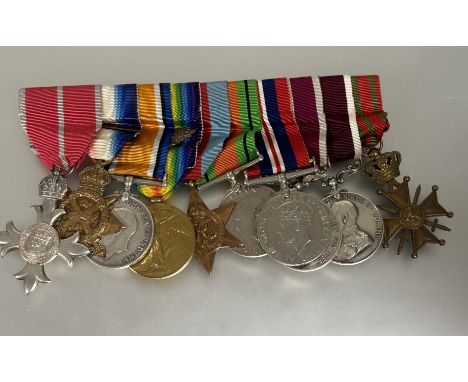 Superb Royal Flying Corps RAF and Grenadier Guards group of ten. The Most Excellent Order of the British Empire M.B.E (milita