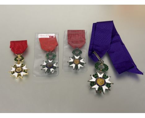 France:&nbsp; Republic of France Legion du Honour fourth Republic, silver and enamels, losses to enamel. 3 Chevalier breast b