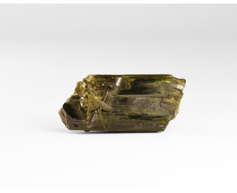 A finely crystallised, deep green prismatic epidote crystal from the famous Green Monster Mountain locality on Prince of Wale