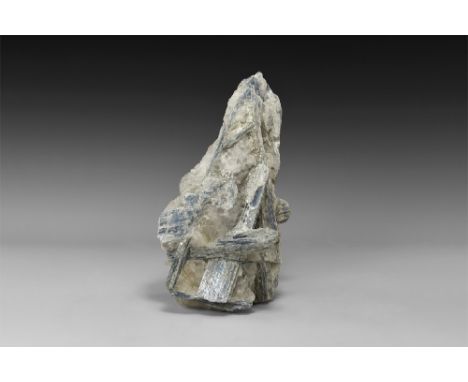 A large specimen of blue bladed kyanite in quartz from Afghanistan, with numerous kyanite blades throughout the specimen. See