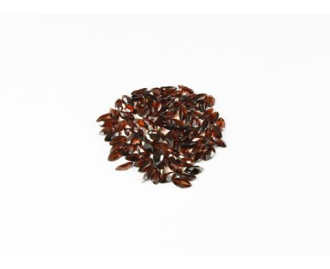 A group of ninety eight marquise cut garnets of a deep red-brown colour. See Bonewitz, Dr. Ronald Louis, Rocks & Minerals, 20