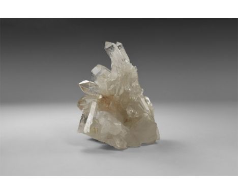 An unusually fine cluster of quartz crystals from Rio Grande do Sul, Brazil, with numerous well-formed and transparent crysta