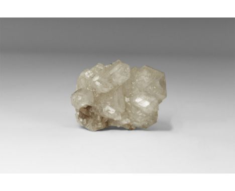 A cluster of colourless cerussite crystals from the classic Tsumeb, Namibia, locality, with fully terminated crystals both si