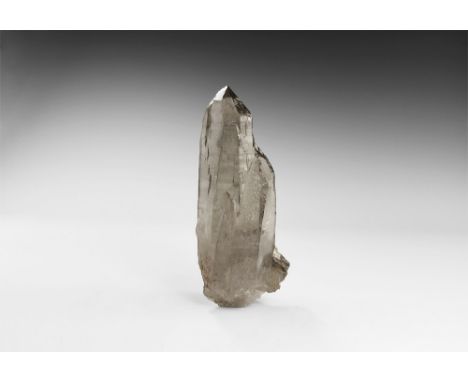 A remarkable gem-quality, naturally-coloured smoky quartz with two major crystals in parallel growth, and with minor accessor